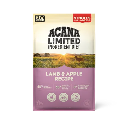 Singles, Lamb & Apple Recipe Dry Dog Food package