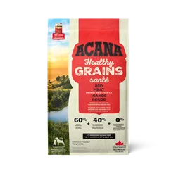 Healthy Grains, Red Meat Recipe Dry Dog Food package