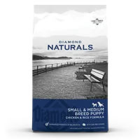 Diamond Naturals SMALL & MEDIUM BREED PUPPY CHICKEN & RICE FORMULA package