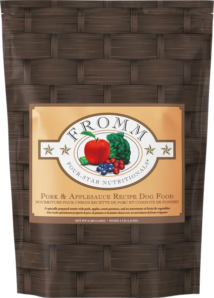 Four-Star Pork & Applesauce Recipe Dry Dog Food package