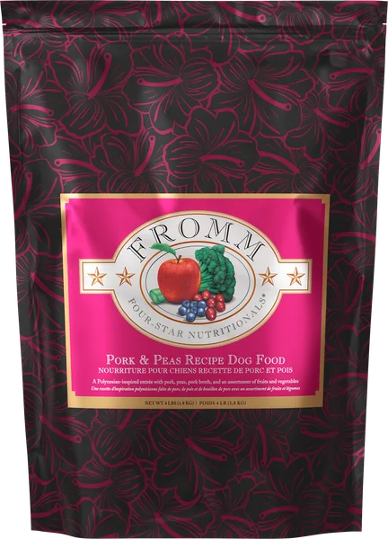 Four-Star Pork & Peas Recipe Dry Dog Food package