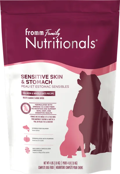 Nutritionals Sensitive Skin & Stomach Salmon & Whole Oats Recipe Dry Dog Food package