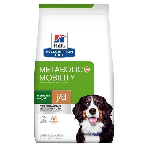 Metabolic Weight + j/d Chicken Flavor Dry Dog Food package