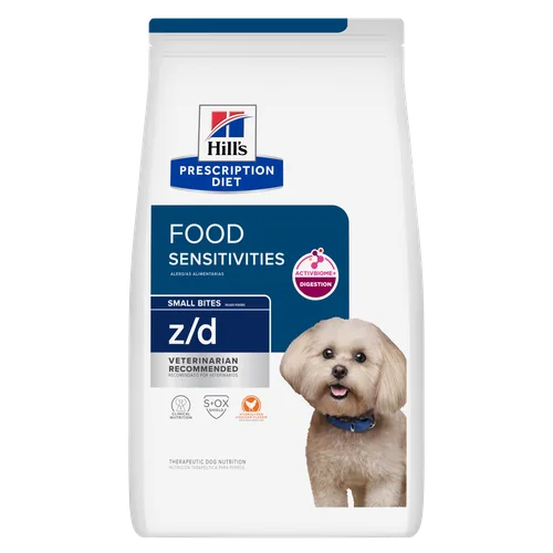 z/d Small Bites Hydrolyzed Chicken Flavor Dog Food package