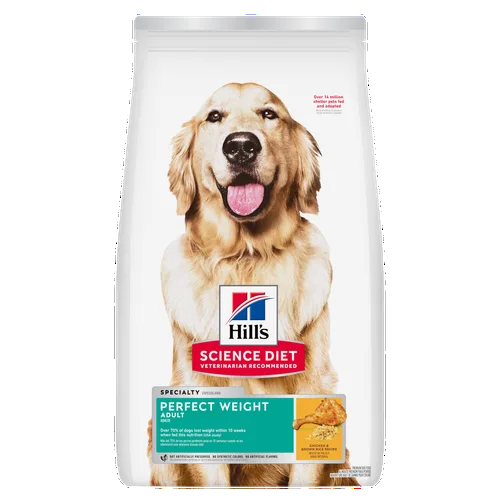 Adult Perfect Weight Chicken & Brown Rice Recipe Dog Food package