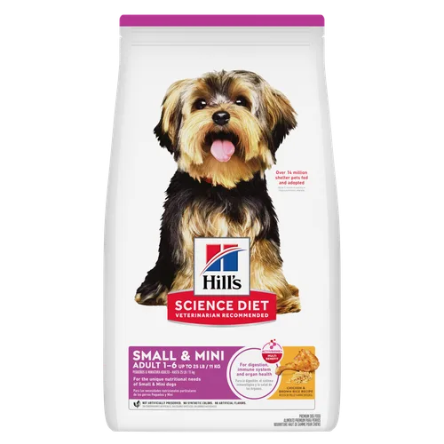 Adult Small & Mini Chicken & Brown Rice Recipe Dog Food package