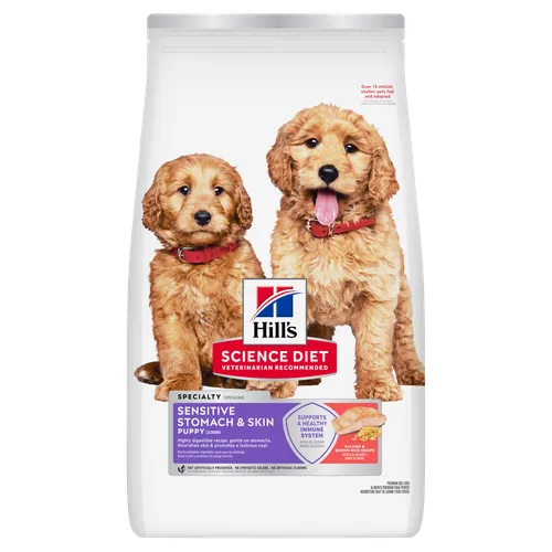 Puppy Sensitive Stomach & Skin Salmon & Brown Rice Recipe Dog Food package