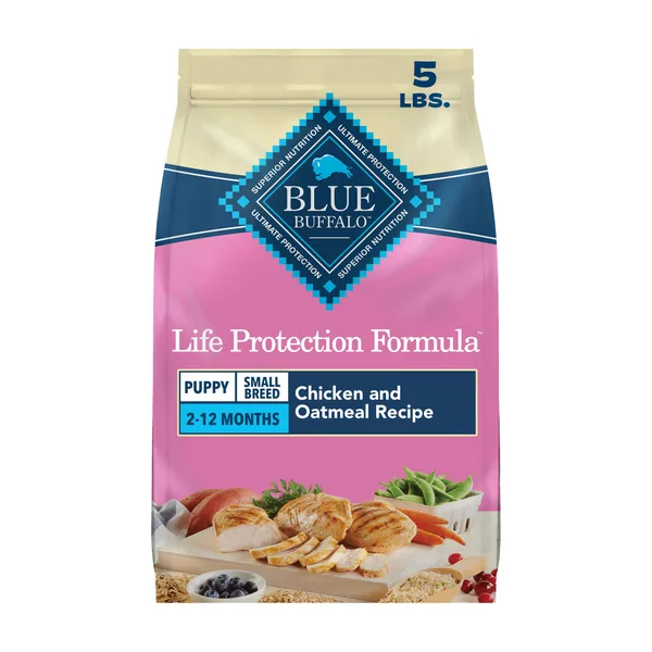 Blue Buffalo Life Protection Formula Small Breed Chicken & Oatmeal Puppy Dry Food with DHA & ARA package
