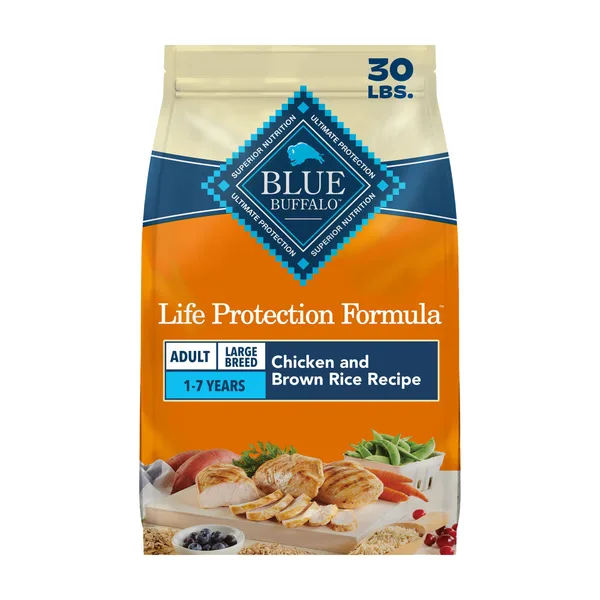 Blue Buffalo Life Protection Formula Large Breed Chicken & Brown Rice Adult Dry Dog Food package