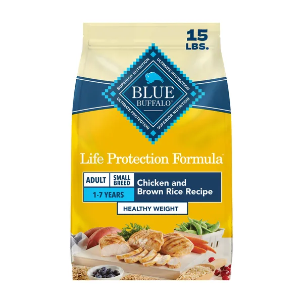 Blue Buffalo Life Protection Formula Healthy Weight Small Breed Chicken Adult Dry Dog Food package