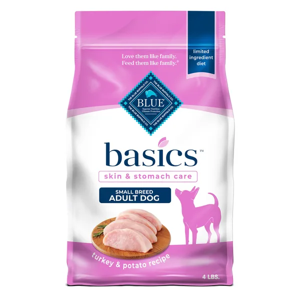Blue Buffalo Basics Skin & Stomach Care, Small Breed Turkey Dry Dog Food, Chicken Free package