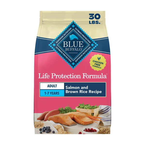 Blue Buffalo Life Protection Formula Salmon Adult Dry Dog Food, Chicken Free package