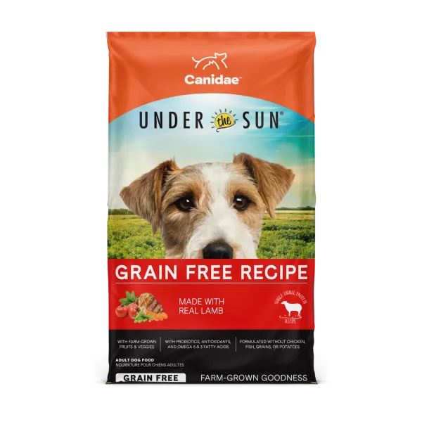 Under the Sun Dry Dog Food: Grain Free Lamb Recipe package