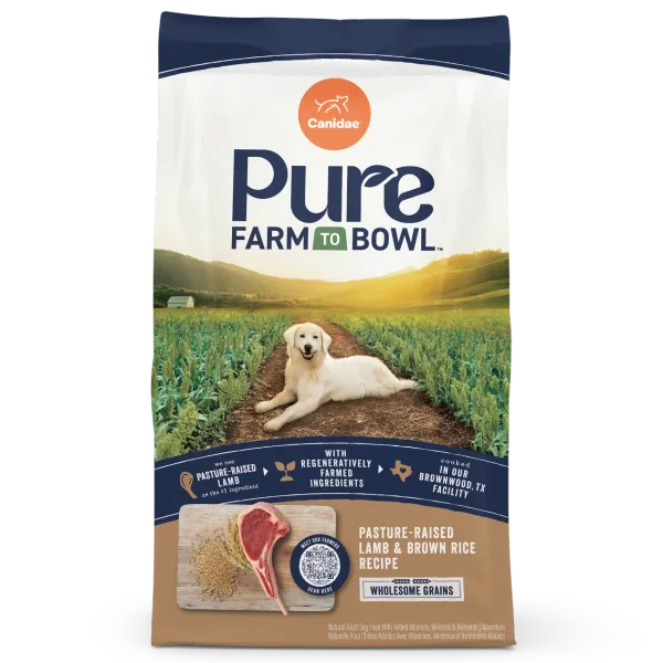 Pure Farm To Bowl Pasture-Raised Lamb & Brown Rice Recipe package