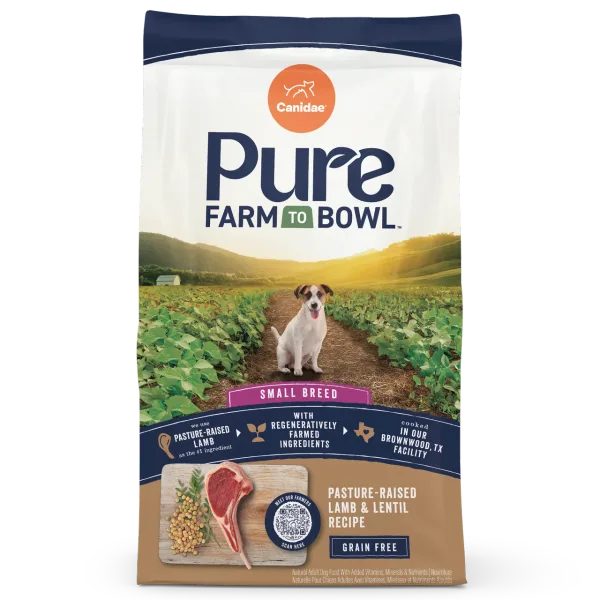 Pure Farm To Bowl Pasture-Raised Lamb & Lentil, Small Breed Recipe package