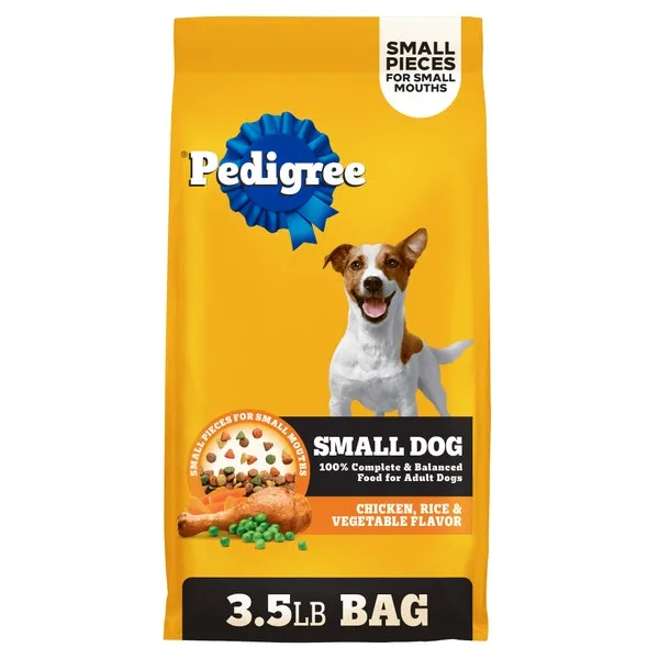 Small Dog Adult Dry Dog Food, Roasted Chicken, Rice & Vegetable package