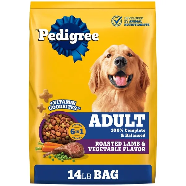 High Protein Adult Dry Dog Food, Roasted Lamb & Vegetable package