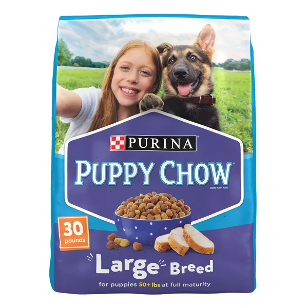 Purina Puppy Chow Large Breed Formula Dog Dry Food - Chicken package