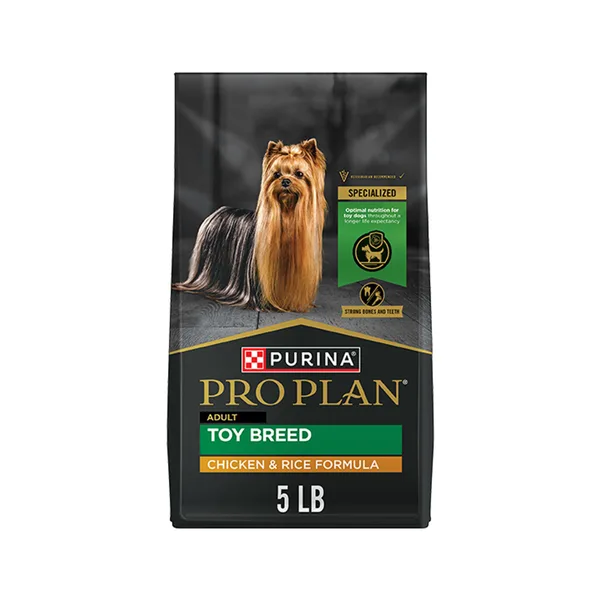 Purina Pro Plan Toy Breed Dry Dog Food, Chicken and Rice Formula With Guaranteed Live Probiotics package