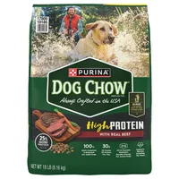 Purina Dog Chow High Protein with Real Beef Dry Food package