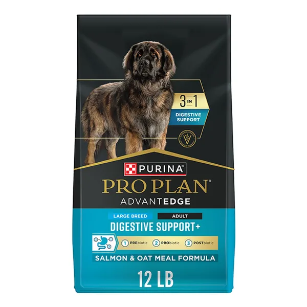 Purina Pro Plan AdvantEDGE Digestive Support+ Large Breed Salmon Formula Adult Dry Dog Food package