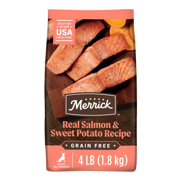 Grain Free Real Salmon & Sweet Potato Recipe Dry Dog Food package
