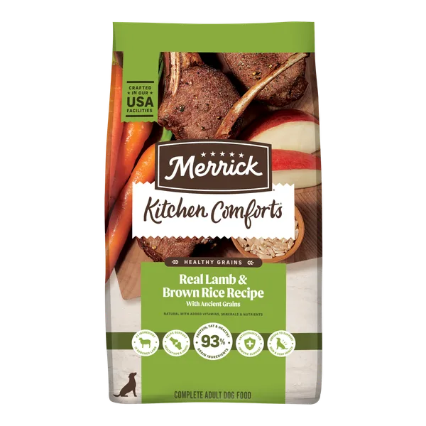 Kitchen Comforts Real Lamb & Brown Rice Dry Dog Food package