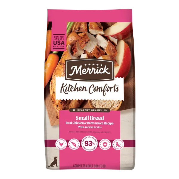 Kitchen Comforts Small Breed Recipe Real Chicken & Brown Rice Dry Dog Food package