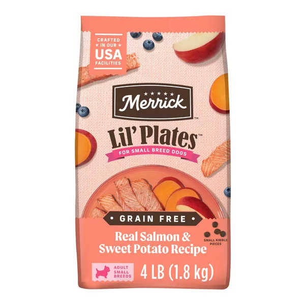 Lil' Plates Grain Free Real Salmon & Sweet Potatoes Recipe Dry Dog Food package