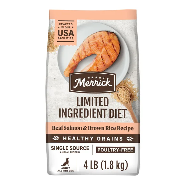 Limited Ingredient Diet Real Salmon & Brown Rice Recipe Dry Dog Food package