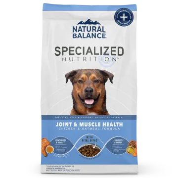 Joint & Muscle Health Chicken & Oatmeal Dog Food Formula package