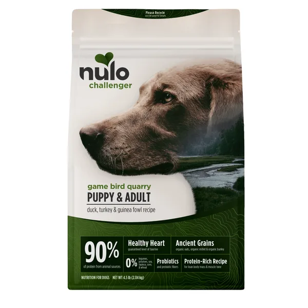 Challenger Organic Ancient Grains Duck, Turkey & Guinea Fowl Recipe for Dogs package