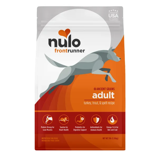 Frontrunner Ancient Grains Turkey, Trout & Spelt Recipe for Dogs package