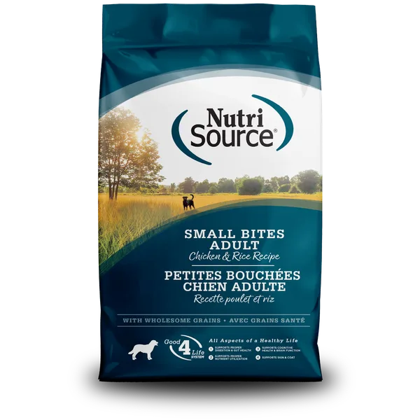 NutriSource® Adult Chicken & Rice Small Bites package
