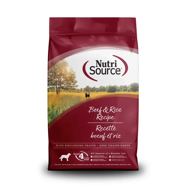 Beef & Rice Dog Food package