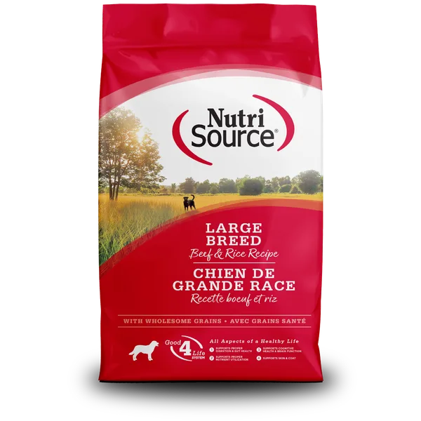 NutriSource® Large Breed Beef & Rice package