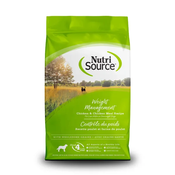 NutriSource® Weight Management Chicken & Rice package