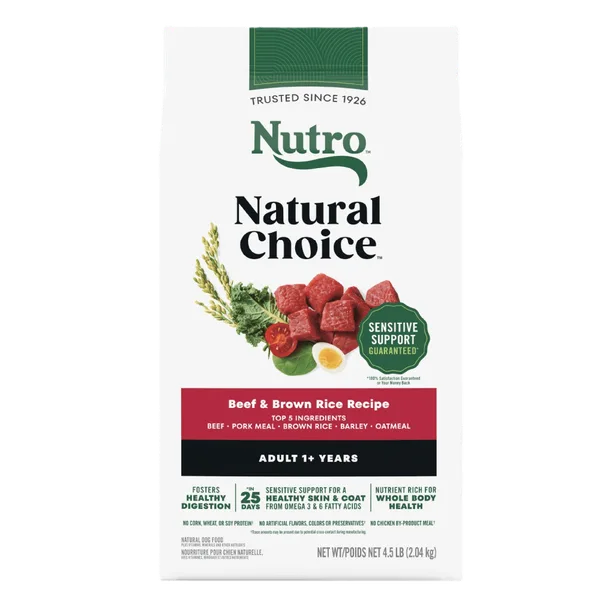 Natural Choice Adult Dry Dog Food, Beef & Brown Rice Recipe package