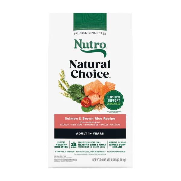 Natural Choice Adult Dry Dog Food, Salmon & Brown Rice Recipe package