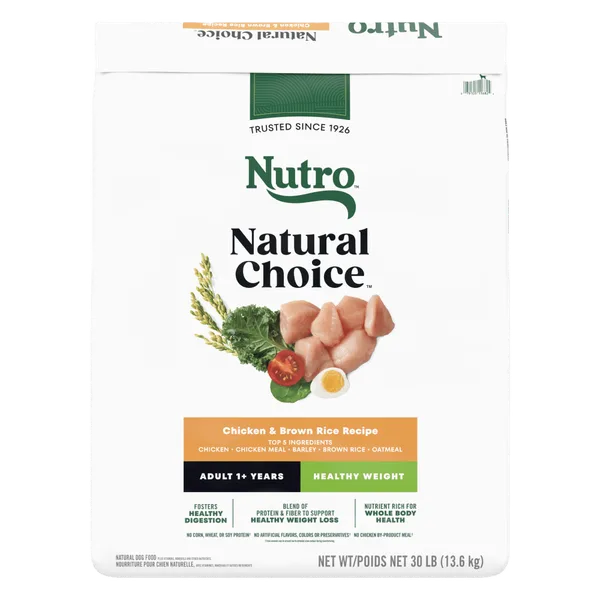 Natural Choice Adult Healthy Weight Dog Food, Chicken & Brown Rice Recipe package