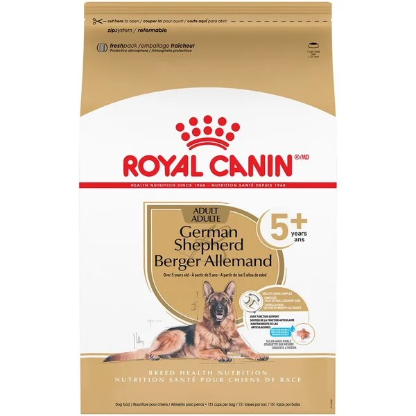 German Shepherd Adult 5+ Dry Dog Food package
