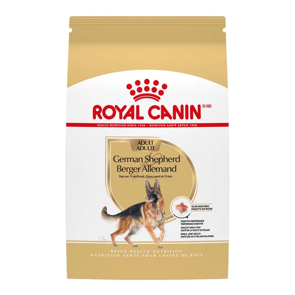 German Shepherd Adult Dry Dog Food package