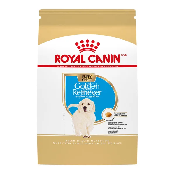 Golden Retriever Puppy Dry Dog Food package