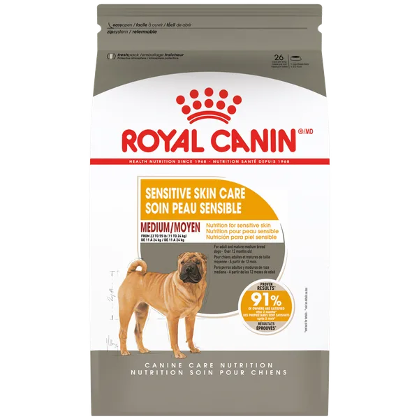 Medium Sensitive Skin Care Dry Dog Food package