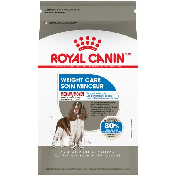 Medium Weight Care Dry Dog Food package