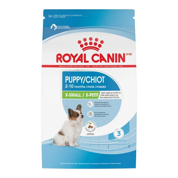 X-Small Puppy Dry Dog Food package