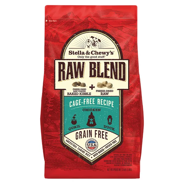 Cage-Free Raw Blend Kibble for Dogs package