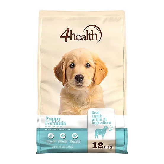 4health with Wholesome Grains Puppy Lamb Formula Dry Dog Food package