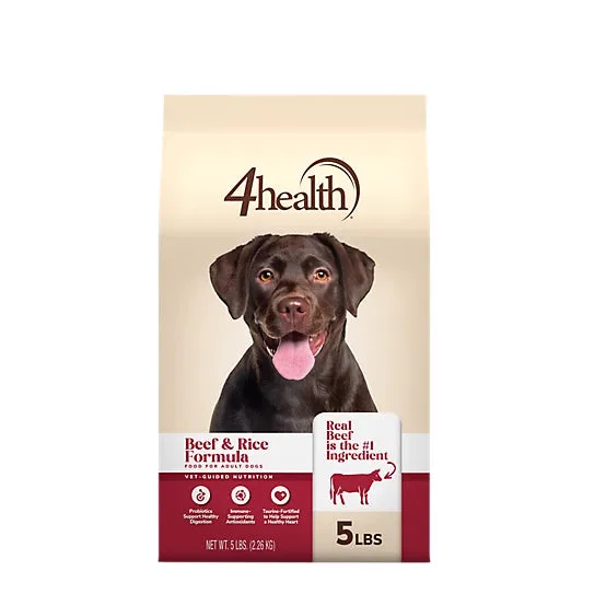 4health with Wholesome Grains Beef & Rice Formula Adult Dry Dog Food package