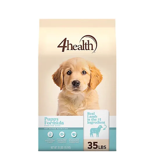 4health with Wholesome Grains Puppy Formula Dry Dog Food package
